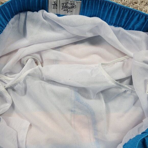 Penguin by Munsingwear Swim Trunks Mens 2XL Colorful Striped Mesh lined - Picture 3 of 8